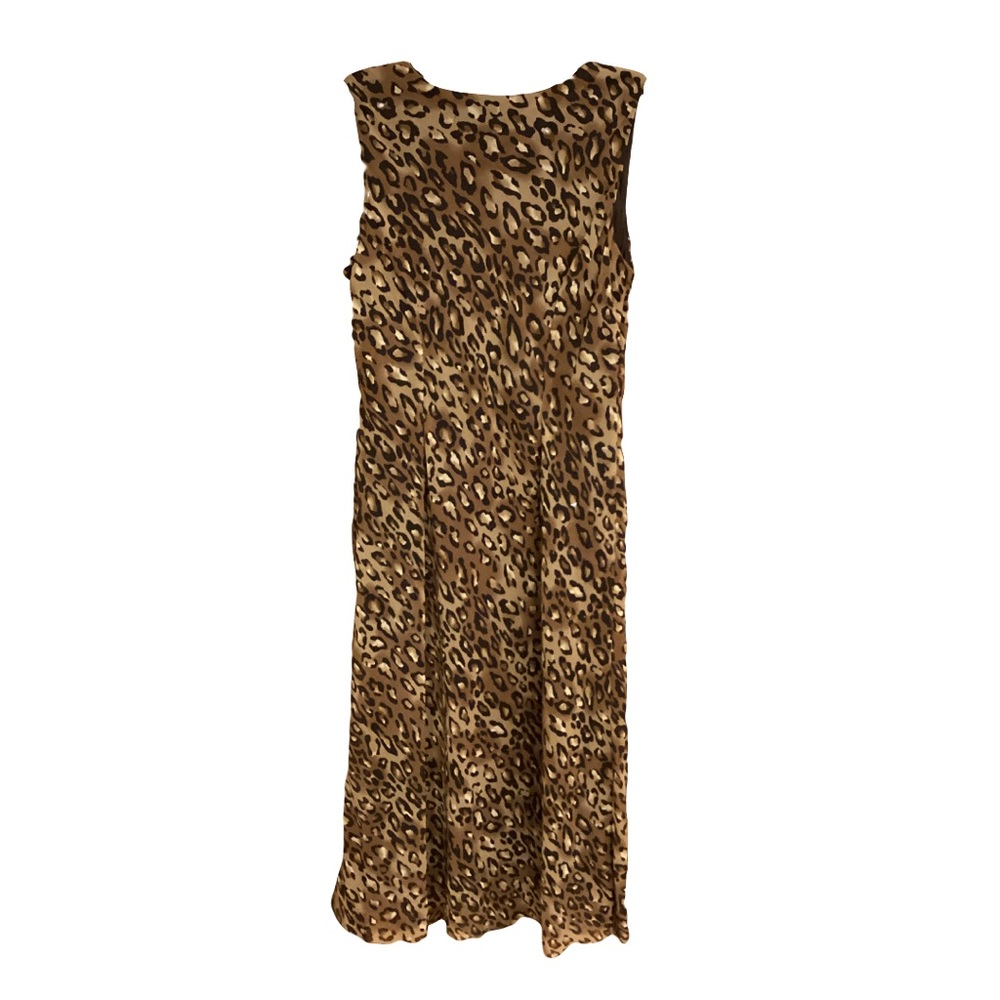 STUDIO I Womens Brown Maxi Dress Animal Print Mob Wife Sz 16 Plus - Picture 3 of 9